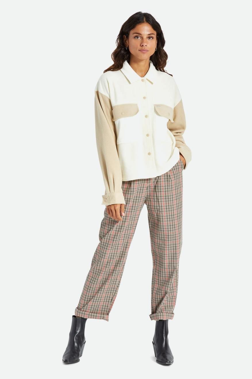 Bowery Women's L/S Arctic Stretch Fleece - Dove/Vanilla - Image 3